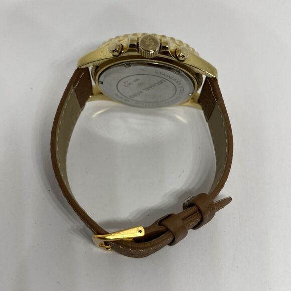 Michael Kors Everest MK5873 Women's Brown Leather Analog Dial Quartz Watch JK568 - Picture 11 of 12